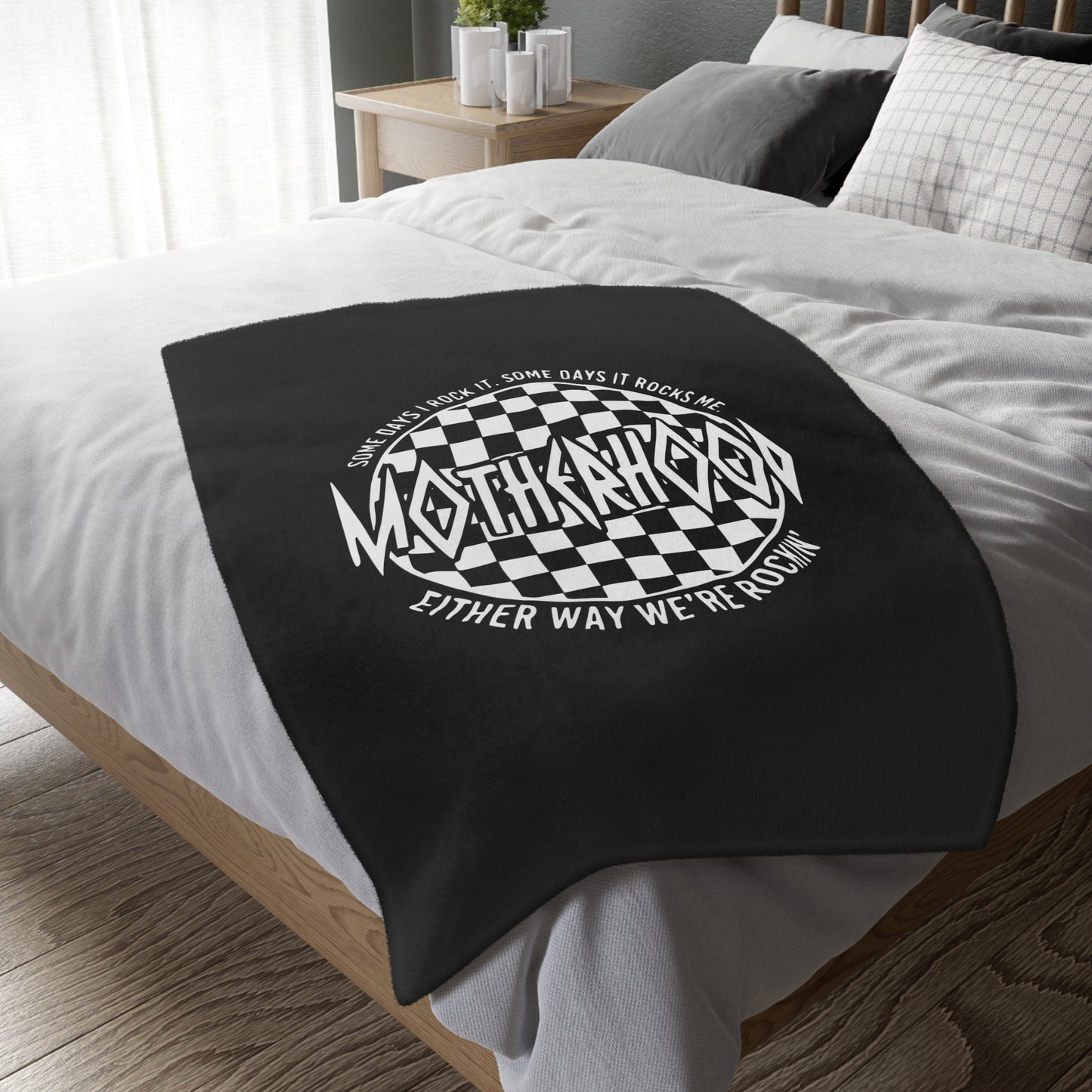 Motherhood Checkered Blanket